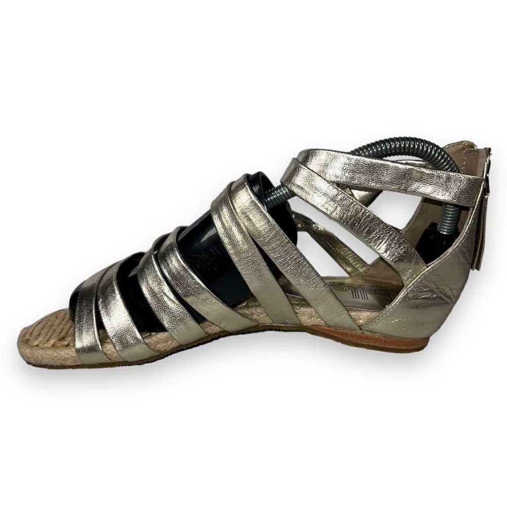 Belle Sigerson Morrison Strappy / Zip Sandals Gold‎ / Jute Women's 7.5B - Picture 6 of 10